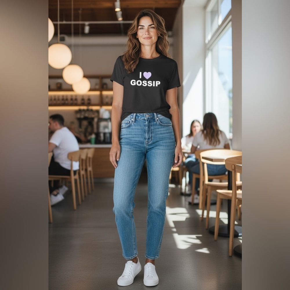 Garage Black Crop Top with Purple Heart